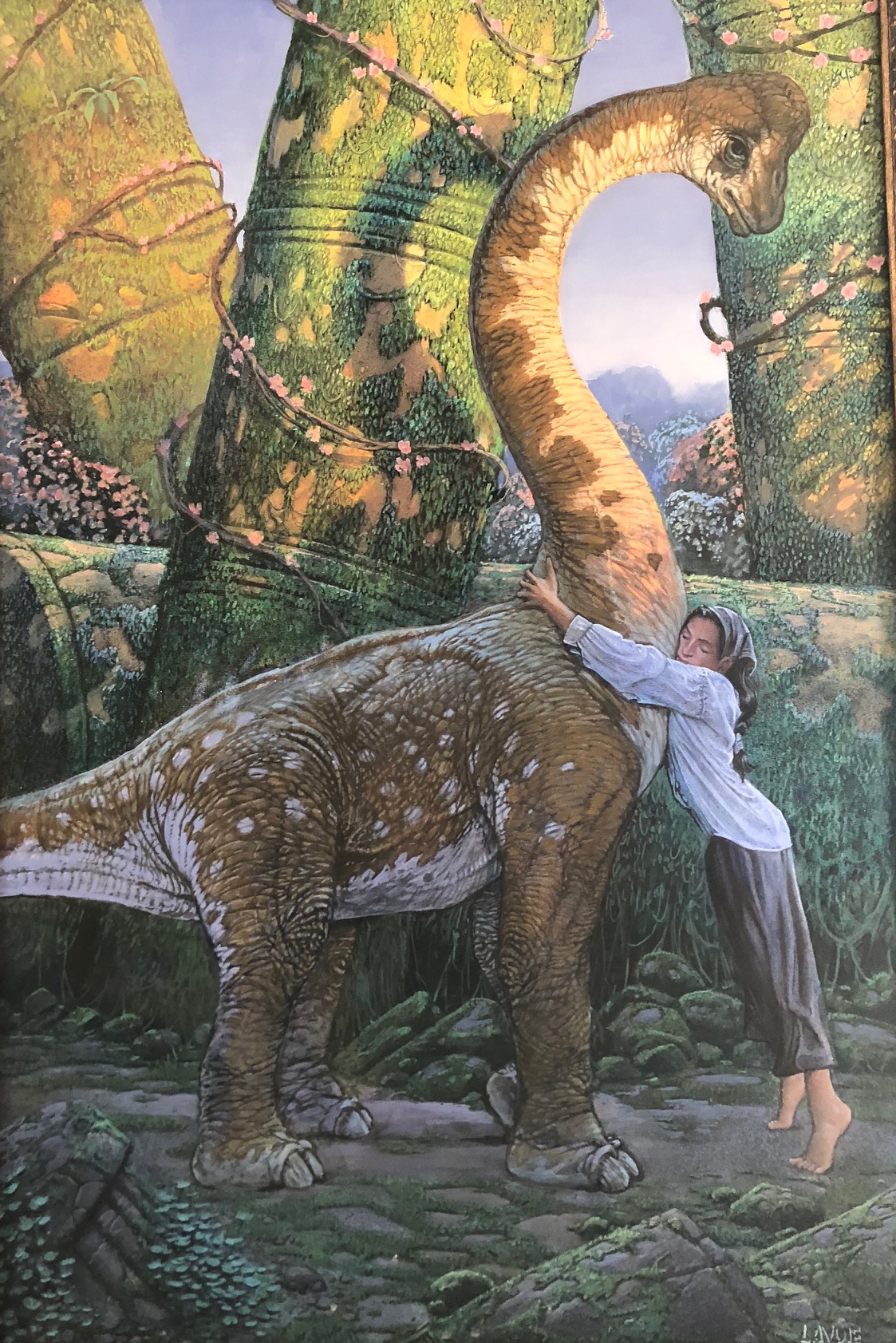 Farewell at Dusk dinosaur paintingg