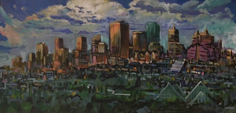 Edmonton Skyline Live Art