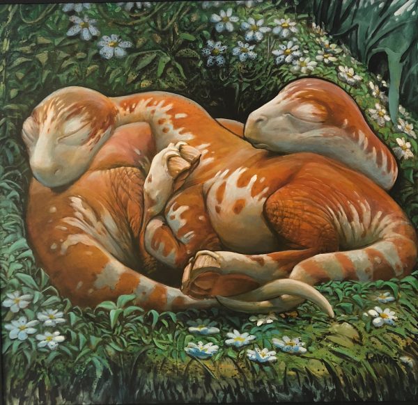 Twins Gicle Print on canvas 14" x 14"